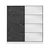 Hanah home Ormar Kale 180x210x52cm Belo-Crni