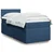 Vidaxl Box spring postelja z vzmetnico modra 80x200 cm blago