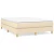 Vidaxl Box spring posteljni okvir krem 140x190 cm blago