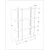 Hanah Home Polica 160x180x29,6cm Hrast-Crna