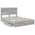 Krevet s od storage Siva Sonoma 160 x 200 cm Konstruirano drvo