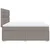 Vidaxl Box spring postelja z vzmetnico taupe 200x200 cm blago