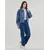 Guess OVERSIZE TRUCKER JACKET Modra