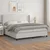Vidaxl Box spring postelja z vzmetnico bela 200x200 cm umetno usnje
