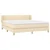 Vidaxl Box spring postelja z vzmetnico krem 160x200 cm blago