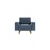ATELIER DEL SOFA 1-Seat Sofa Sparrow 1 Ocean Blue Walnut
