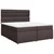 vidaXL vidaXL Box spring postelja z vzmetnico temno rjav 200x200 cm blago, (21307657)