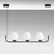 Opviq Luster Faruk-13715, 20-110cm, 15 cm Cap, 3xE14, Crni