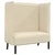 Sofa s visokim naslonom 101cm Krema tkanina