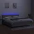 Vidaxl Box spring postelja z vzmetnico LED sv. siva 180x200 cm blago
