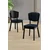 Hanah Home set trpezarijskih stolica Nape 4 kom, antracit tkanina Babyface, crne metalne noge