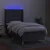 Vidaxl Box spring postelja z vzmetnico LED temno siva 100x200 cm blago