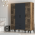 HANAH HOME Garderober Kumsal PTP Walnut Anthracite