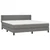 Vidaxl Box spring postelja z vzmetnico temno siva 160x200 cm blago