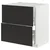 METOD / MAXIMERA Pod.element sudop. i 2front/2fioke, bela/Nickebo boja antracita, mat, 80x60 cm