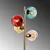 Opviq Podna lampa Benek-15-14546, 36x36x135 cm, IP20, Zlatno-šarene boje