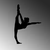 Wallity Zidna dekoracija Yoga 25, 41 x 60 cm, Crna