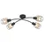 Rabalux Indiana, metal plafonjera, sa natural waven decor E14 4x