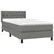 Vidaxl Box spring postelja z vzmetnico temno siva 90x190 cm blago