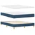 LED Box Spring Krevet s LED trakama Plava 160 x 200 cm tkanina