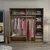 Hanah Home Garderober Kale-3981, 180x210x52 cm, Hrast-crni