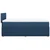 Vidaxl Box spring postelja z vzmetnico modra 100x200 cm blago
