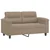 4-dijelni set sofa s jastucima smeđesivi od mikrovlakana