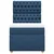 Vidaxl Box spring postelja z vzmetnico modra 90x190 cm blago