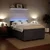 vidaXL Box spring postelja z vzmetnico temno siva 140x200 cm žamet
