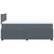 Vidaxl Box spring postelja z vzmetnico temno siva 120x200 cm žamet