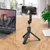 HOCO aluminijski selfie stick s LED svjetlom i bluetooth daljinskim K15 crni