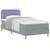Vidaxl LED Box Spring Postelja Svetlo siva 90 x 200 cm blago