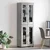 Highboard s policom FLORIN Betonski sivi 60 x 35 x 182 cm