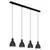 Eglo 55244 - Luster na sajli PRIDDY 4xE27/60W/230V crna