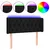 LED uzglavlje crno 103x16x78/88 cm od tkanine