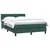Vidaxl Box spring postelja z vzmetnico temno zelena 160x220 cm žamet