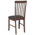vidaXL Jedilni stoli z blazinami 2 kosa Brown Solid Wood Rubber