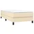 vidaXL Box spring postelja z vzmetnico krem 80x200 cm blago