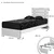 Hanah Home Ram za krevet Fuga 100, 105x100x205 cm, Beli