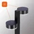 LED solarna lampa 2xLED/1W/3,7V 1200 mAh 55 cm IP65 crna