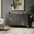 Hanah Home komoda Evva 120, 120 cm, antracit / zlatna