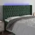 Vidaxl LED posteljno vzglavje temno zeleno 203x16x118/128 cm žamet