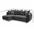 Atelier del Sofa Ugaona garnitura na razvlačenje Puffy, 255 x 165 cm, Antracit