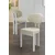 Hanah Home set trpezarijskih stolica Dore 2 kom, krem tkanina Babyface, bele metalne noge