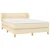 Vidaxl Box spring postelja z vzmetnico krem 140x190 cm blago