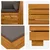 Set vanjskih sofa s jastukom 3 Komad Smeđa Čvrsto drvo akacije