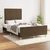 Vidaxl Posteljni okvir brez vzmetnice temno rjava 120x190 cm blago
