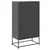 Visoka komoda crna 68,5 x 38,5 x 123,5 cm čelična