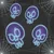 Neon LED luč Forever Light Graffiti Skull - turkizna