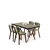 Hanah Home Trpezarijski set, 5 komada, Svetlozeleni